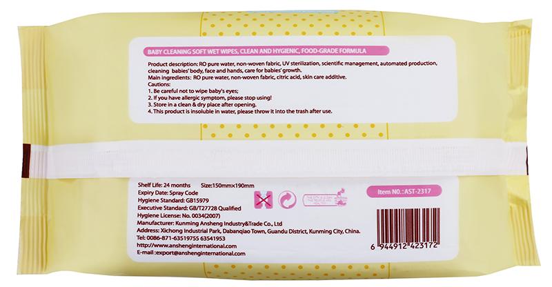 OEM Gentle 100 Sheets Baby Cleansing wet Wipes, Private Label, Moisturizing & Fragrance-Free