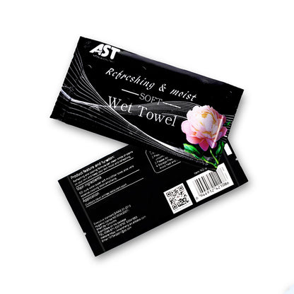 Ultra-Fine Microfiber Pre-Moistened Facial Towel – Hami Melon 600% Scent | Plain Texture | 21×21cm | 7g
