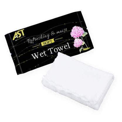 Ultra-Fine Microfiber Pre-Moistened Facial Towel – Rose 600% Scent | Plain Texture | 20×20cm | 6g