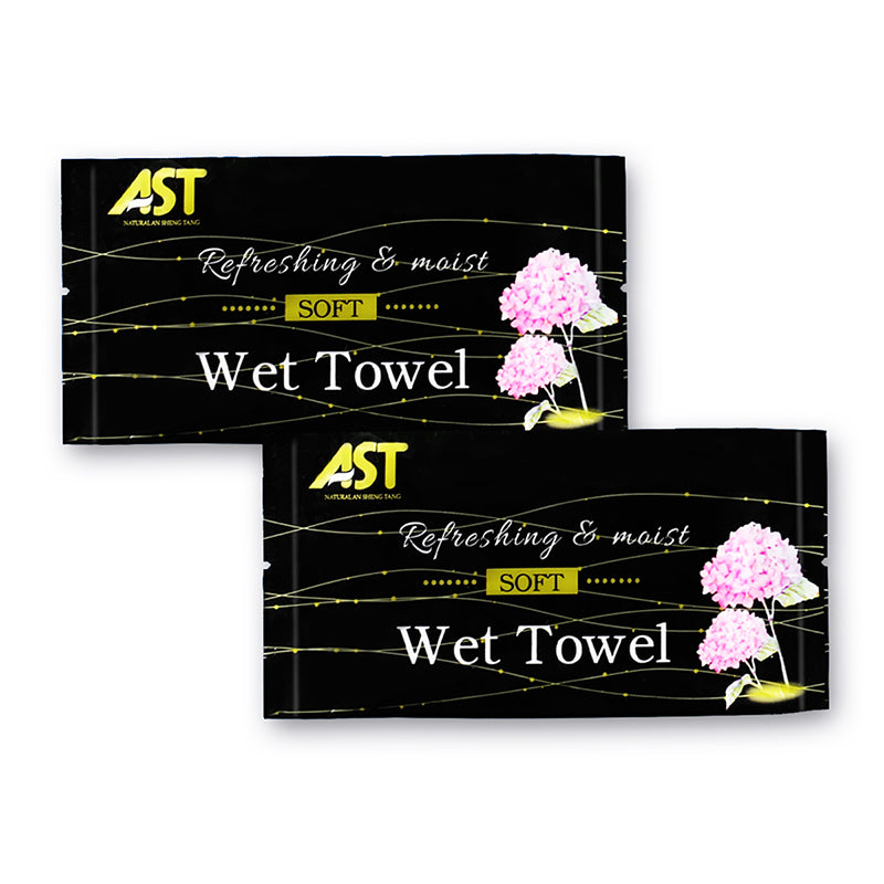 Ultra-Fine Microfiber Pre-Moistened Facial Towel – Rose 600% Scent | Plain Texture | 20×20cm | 6g