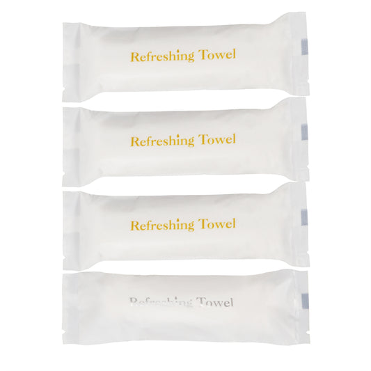 Custom Disposable Microfiber Wet Towels for Restaurants & Airlines 10g 23*23cm