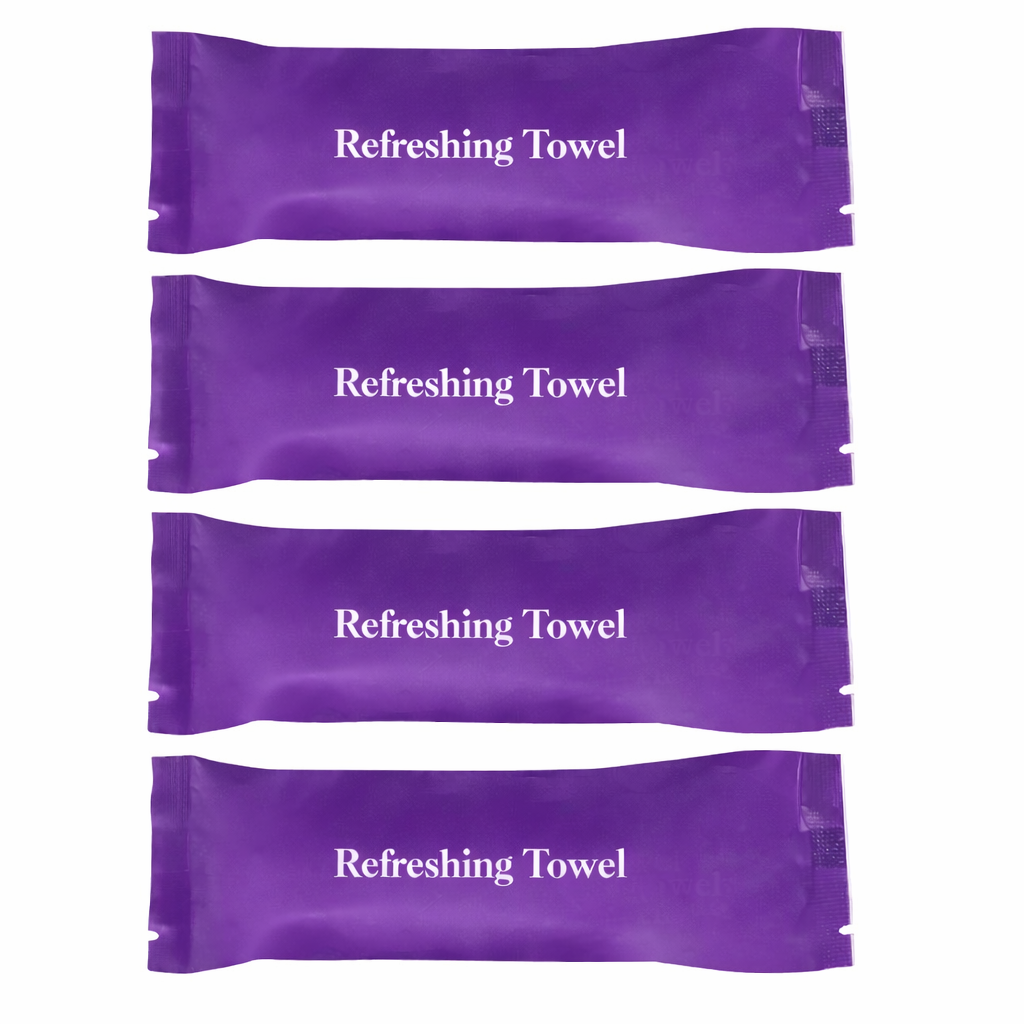 Custom Disposable Wet Towels for Hospitality – White Tea Scent 23×23cm Microfiber Restaurant & Hotel Wet Towels Manufacturer