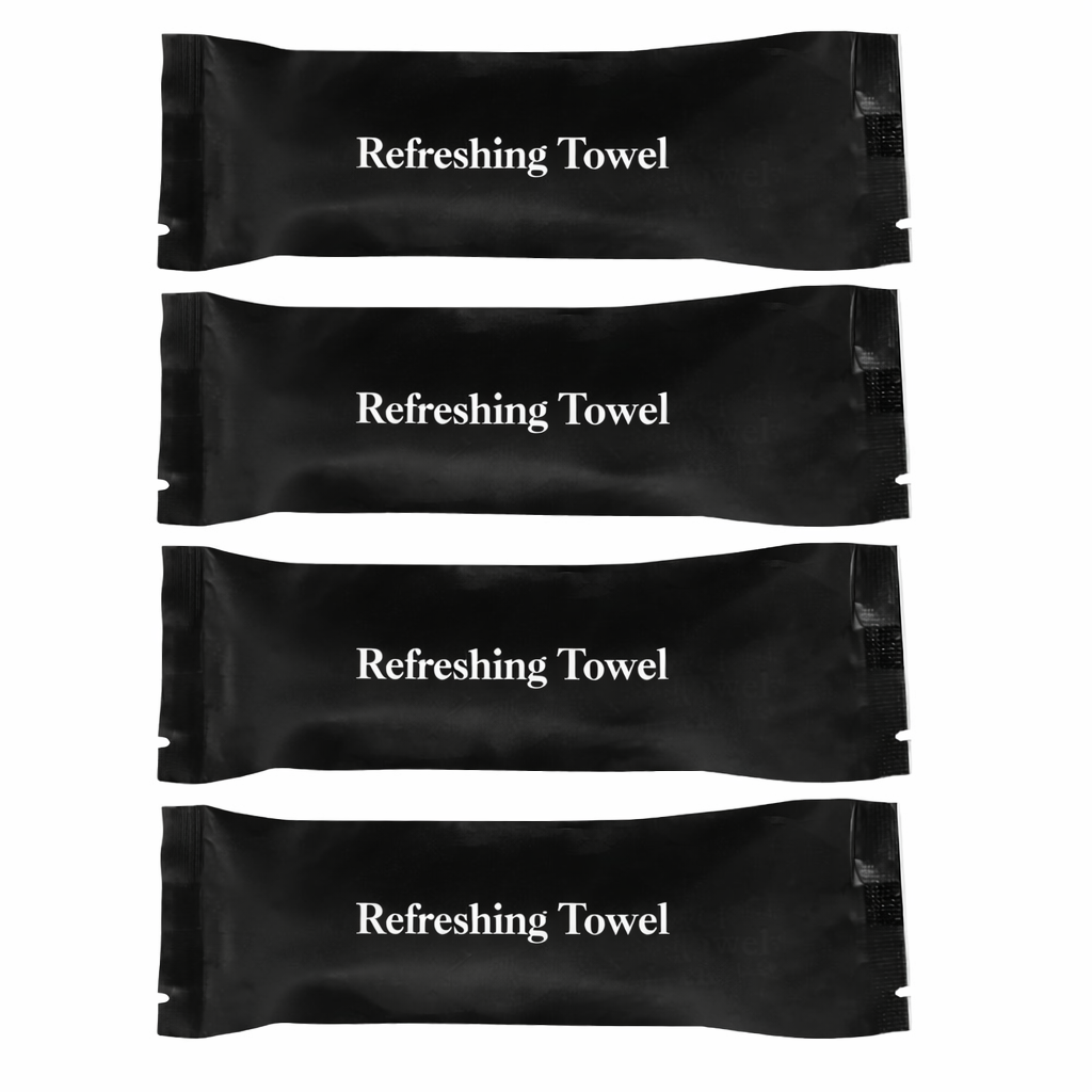Custom Disposable Wet Towels for Restaurants – Orange Blossom Scent 23×23cm Microfiber OEM Private Label Manufacturer