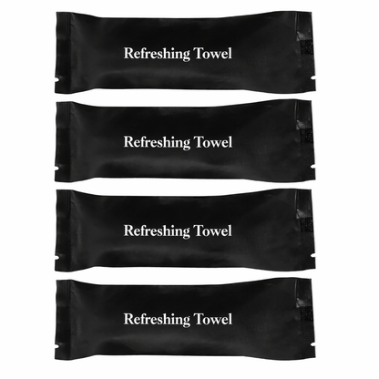 Custom Disposable Wet Towels for Restaurants – Orange Blossom Scent 23×23cm Microfiber OEM Private Label Manufacturer