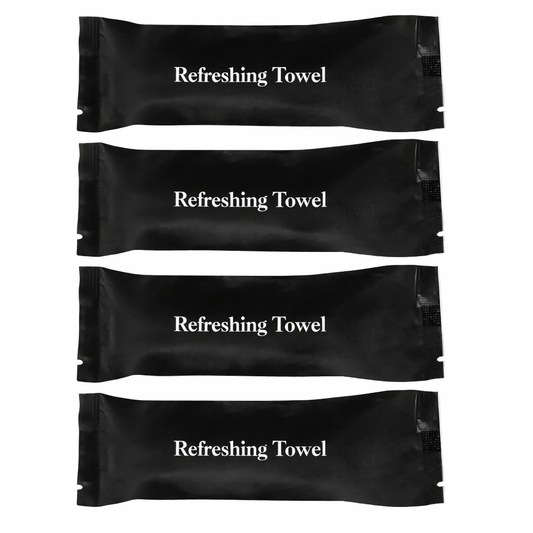 Custom Disposable Wet Towels for Restaurants – Orange Blossom Scent 23×23cm Microfiber OEM Private Label Manufacturer