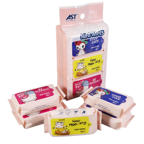 6-Pack Pure Water Wet Wipes,14×15 cm,OEM Private Label Baby & Adult Wipes