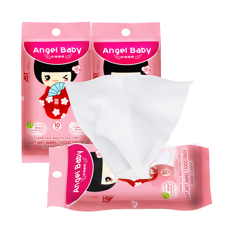 custom Pink – Pomegranate Scent  baby 10 sheets wet wipes 